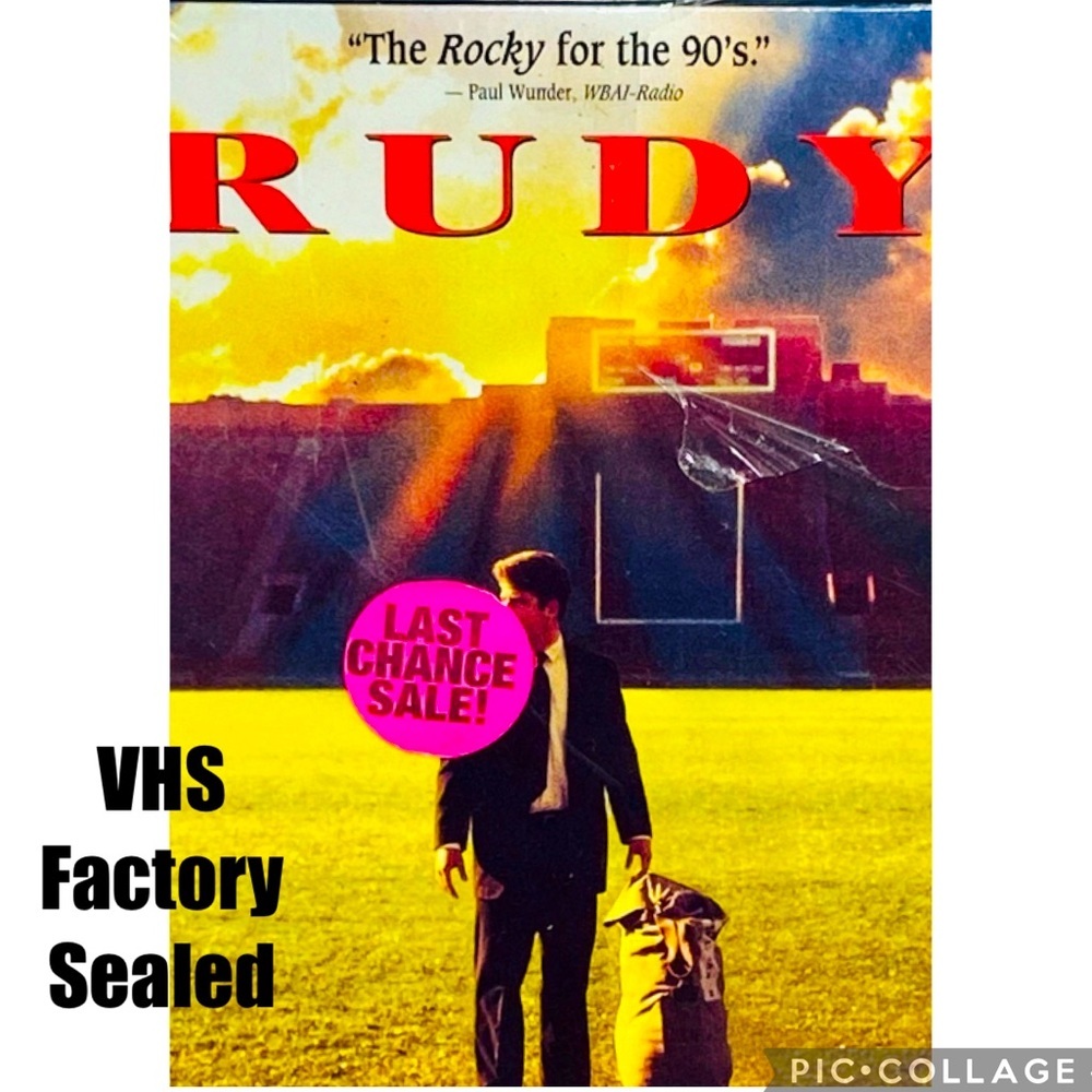 Columbia TriStar Rudy VHS 1994 Football New Factory Sealed